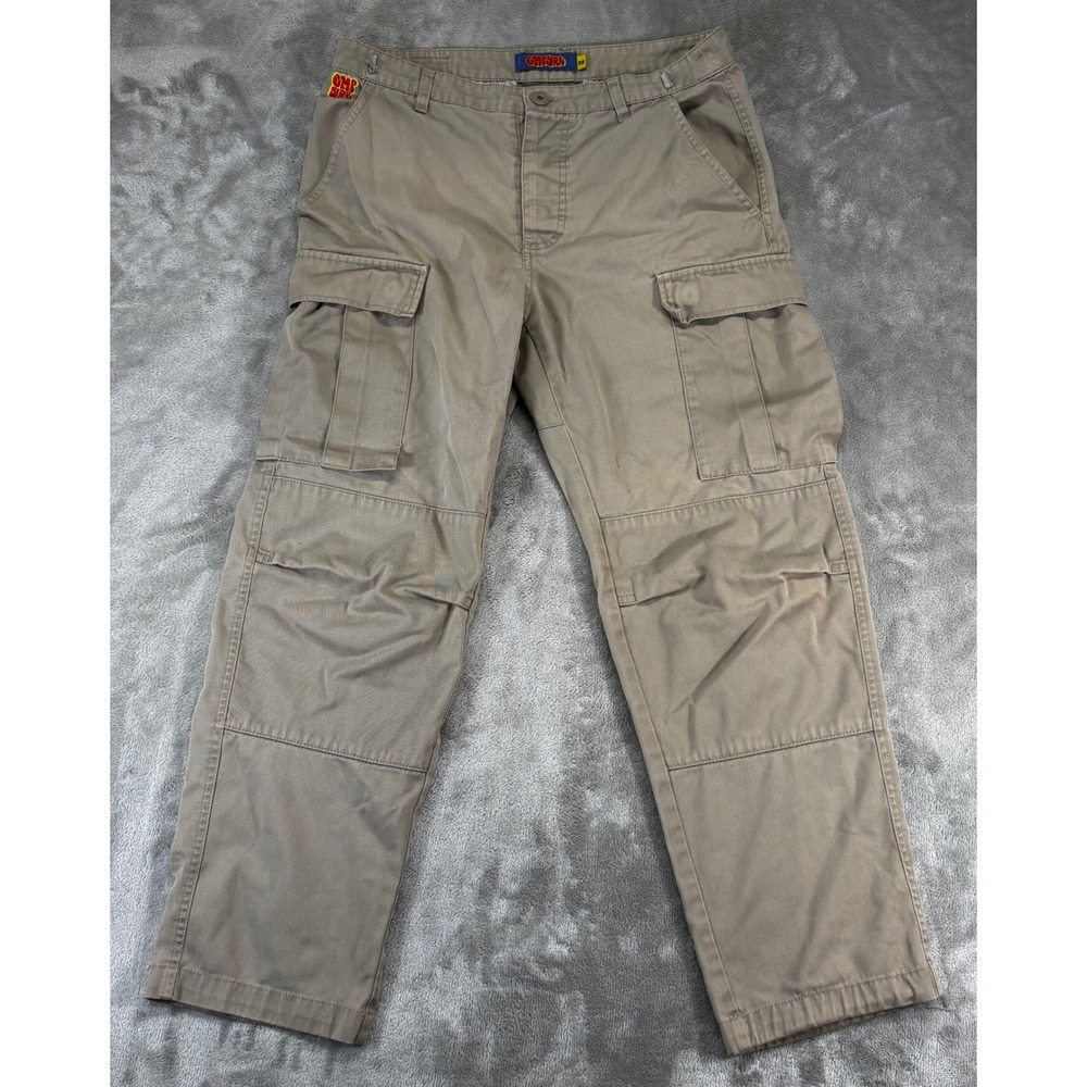Empyre Relax Cargo Pants Mens 28 Khaki Tan Skater Streetwear Utility Pocket